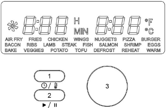 Kalorik - MAXX FT 47822 SS - Panneau de commande Panneau de commande