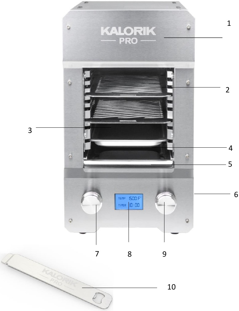 Kalorik - PRO KPRO GR 45602 - Qismlarga umumiy nuqtai Qismlarga umumiy nuqtai