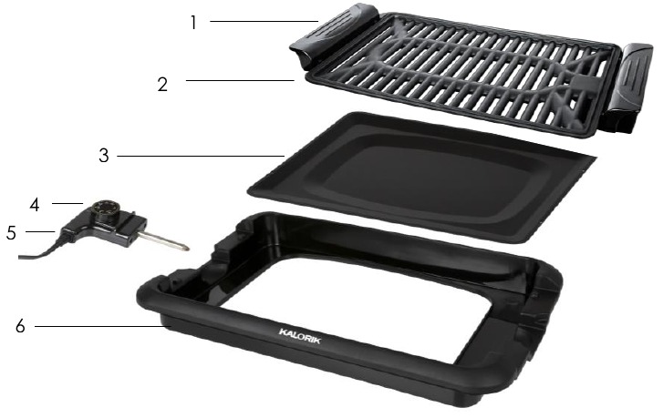 Kalorik - GR 45927 BK - PARTS DESCRIPTION PARTS DESCRIPTION