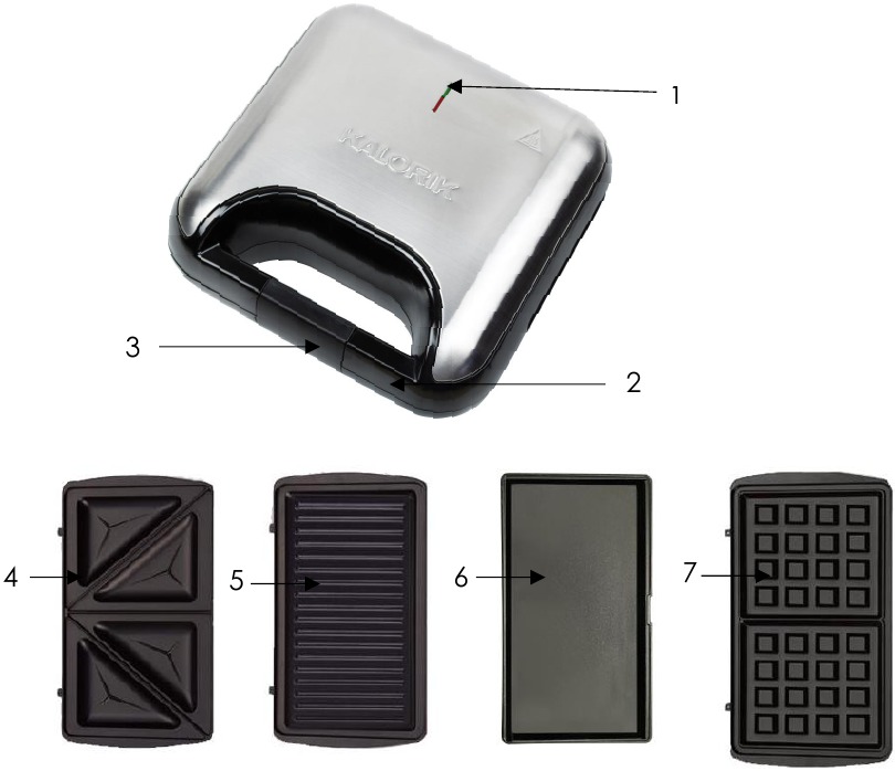 Kalorik - SM 47451 SS - Qismlarga umumiy nuqtai Qismlarga umumiy nuqtai