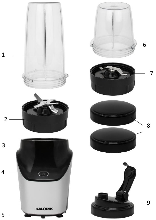 Kalorik - NBL 45545 - QISMLARNING TA'RIFI PARTS DESCRIPTION
