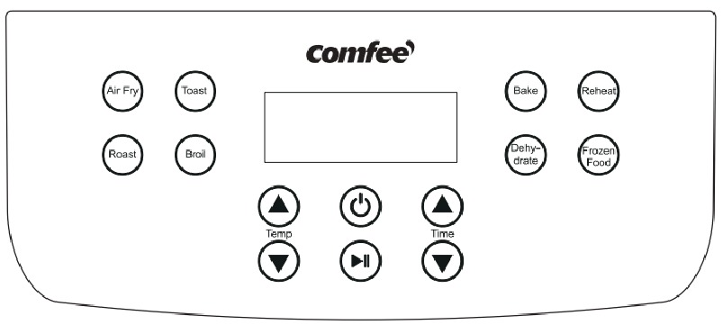 Comfee - CFY55T6ABB - Nuppude ülevaade Nuppude ülevaade