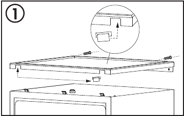 Danby - DWC032A2BDB - INSTRUKCJE DOTYCZĄCE ZMIANY KIERUNKU OTWIERANIA DRZWI - Krok 1 INSTRUKCJE DOTYCZĄCE ZMIANY KIERUNKU OTWIERANIA DRZWI - Krok 1