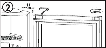 Danby - DWC032A2BDB - INSTRUKCJE DOTYCZĄCE ZMIANY KIERUNKU OTWIERANIA DRZWI - Krok 2 INSTRUKCJE DOTYCZĄCE ZMIANY KIERUNKU OTWIERANIA DRZWI - Krok 2