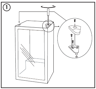 Danby - DWC93BLSDB - PETUNJUK PEMBALIKAN PINTU - Langkah 1 PETUNJUK PEMBALIKAN PINTU - Langkah 1