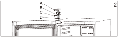 Danby - Designer DAR170A3WDD - DOOR REVERSAL INSTRUCTIONS - Step 2 DOOR REVERSAL INSTRUCTIONS - Step 2