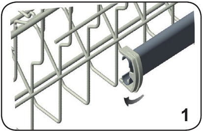 Danby - DDW18D1EW - Rregullimi i LARTËSISË SË SHPORTËS SË SIPËRME - Hapi 1 Rregullimi i LARTËSISË SË SHPORTËS SË SIPËRME - Hapi 1