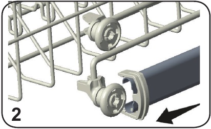Danby - DDW18D1EW - Rregullimi i LARTËSISË SË SHPORTËS SË SIPËRME - Hapi 2 Rregullimi i LARTËSISË SË SHPORTËS SË SIPËRME - Hapi 2