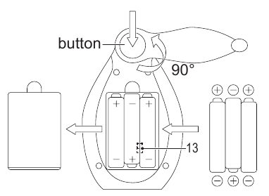 König - KN-BM20 - Installing the batteries Instalacja baterii