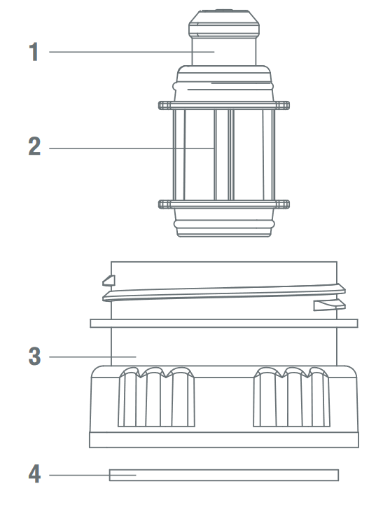 SteriPEN - Classic 3 - ANATOMIE PŘEDFILTRU ANATOMIE PŘEDFILTRU