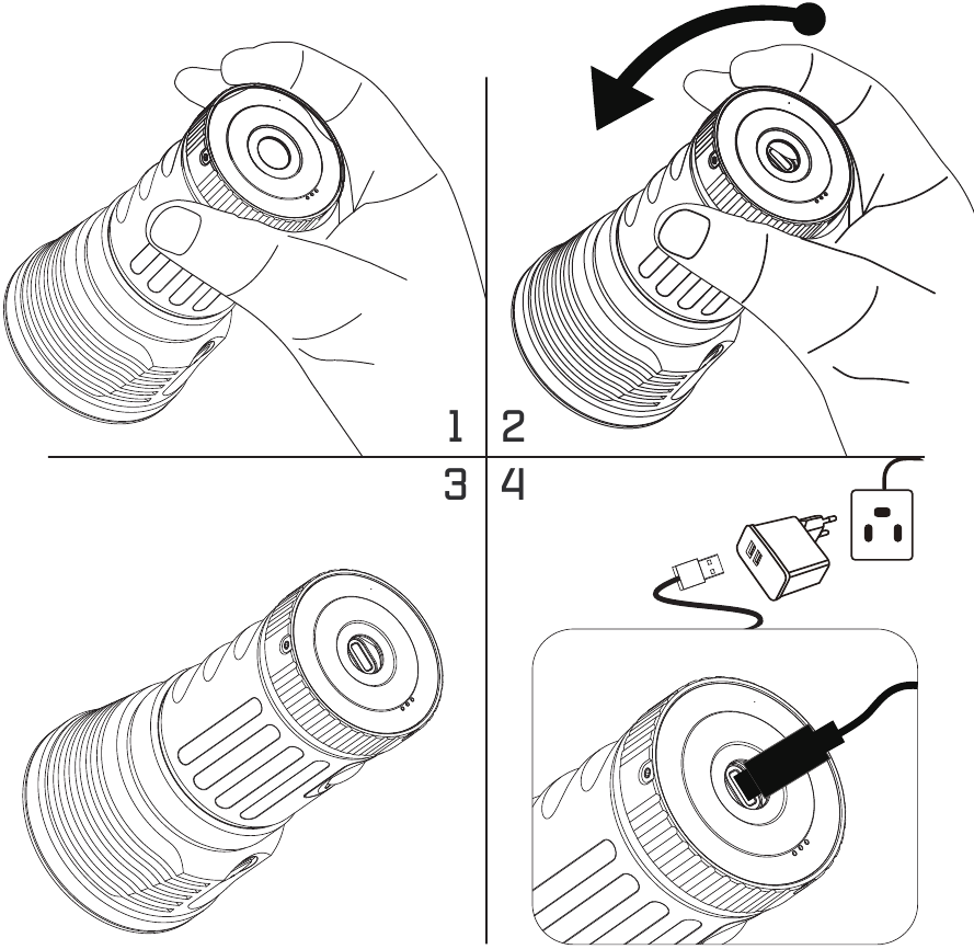 OLIGHT - X7R Marauder - Φόρτιση Φόρτιση