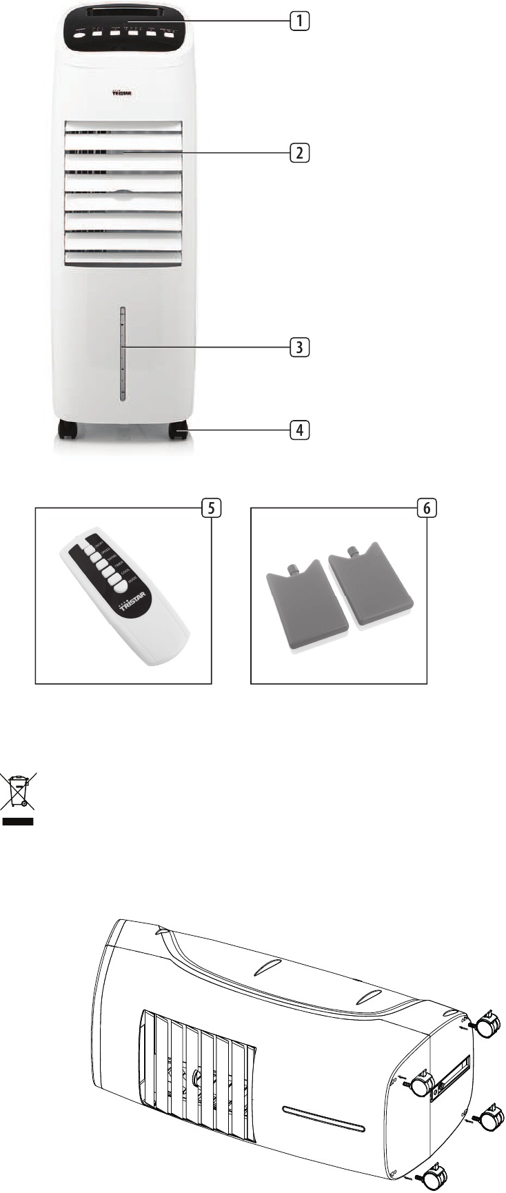 Tristar - AT-5465 - Visão geral das peças Visão geral das peças