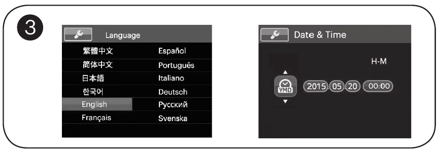 Kodak - PIXPRO AZ252 - Sprache/Datum/Uhrzeit einstellen Sprache/Datum/Uhrzeit einstellen