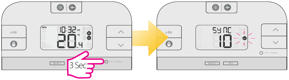 Salus Controls - RT510BC - Rozpocznij proces parowania Rozpocznij proces parowania