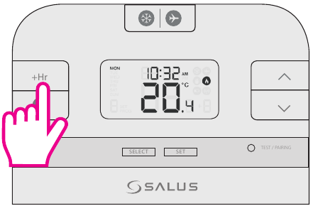 Salus Controls - RT510BC - Funkcja Boost - Krok 1 Funkcja Boost - Krok 1