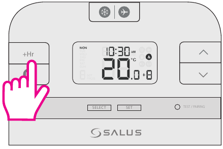 Salus Controls - RT510BC - Funkcja Boost - Krok 2 Funkcja Boost - Krok 2