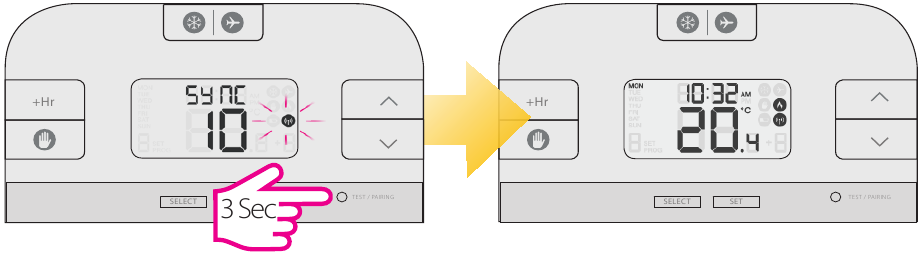 Salus Controls - RT510BC - Zakończ proces parowania Zakończ proces parowania