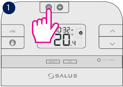 Salus Controls - RT510BC - Ochrona przed zamarzaniem - Krok 1 Ochrona przed zamarzaniem - Krok 1