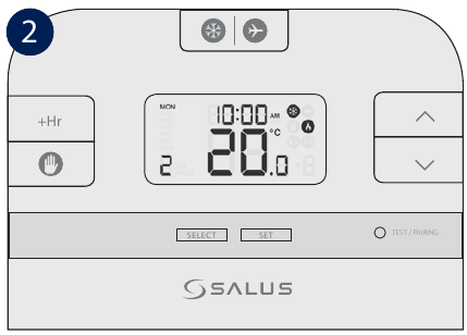 Salus Controls - RT510BC - Ochrona przed zamarzaniem - Krok 2 Ochrona przed zamarzaniem - Krok 2