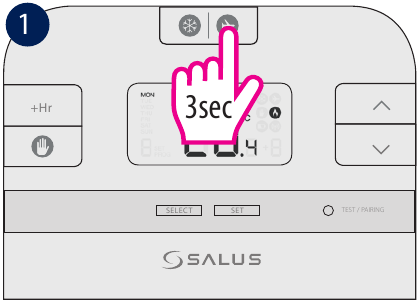 Salus Controls - RT510BC - Tryb wakacyjny - Krok 1 Tryb wakacyjny - Krok 1