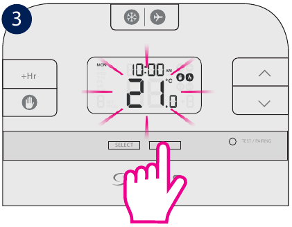 Salus Controls - RT510BC - Stałe nadpisanie - Krok 3 Stałe nadpisanie - Krok 3