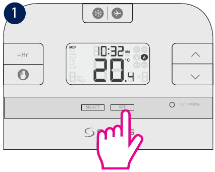 Salus Controls - RT510BC - Programowanie - Krok 1 Programowanie - Krok 1