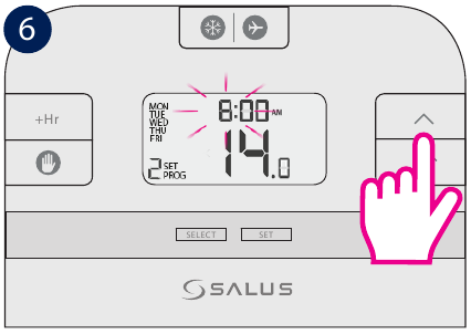 Salus Controls - RT510BC - Programowanie - Krok 6 Programowanie - Krok 6