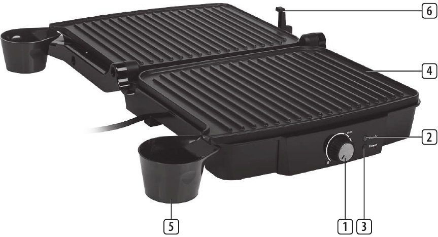 Tristar - GR-2853 - POPIS SOUČÁSTÍ POPIS SOUČÁSTÍ