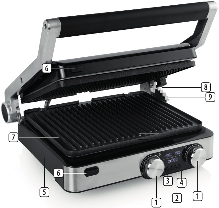 Princess - Digital Grill Master Pro - Prehľad dielov Prehľad dielov