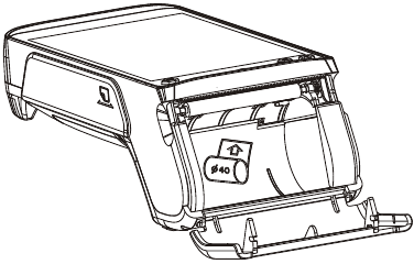 PAX - A930 - Popieriaus įdėjimas į spausdintuvą - 1 žingsnis - atidarykite dangtelį Popieriaus įdėjimas į spausdintuvą - 1 žingsnis - atidarykite dangtelį