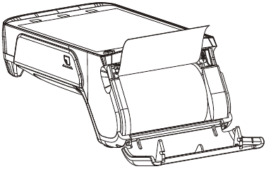 PAX - A930 - Popieriaus įdėjimas į spausdintuvą - 2 žingsnis Popieriaus įdėjimas į spausdintuvą - 2 žingsnis
