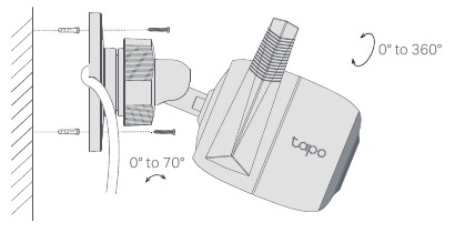 TP-Link - Tapo C310 - Monter dit kamera - Trin 2 - Monter kameraet Monter dit kamera - Trin 2 - Monter kameraet