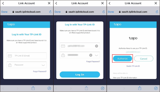TP-Link - Tapo C310 - Opsætning via Amazon Frustration-Free Setup - Trin 2 Opsætning via Amazon Frustration-Free Setup - Trin 2