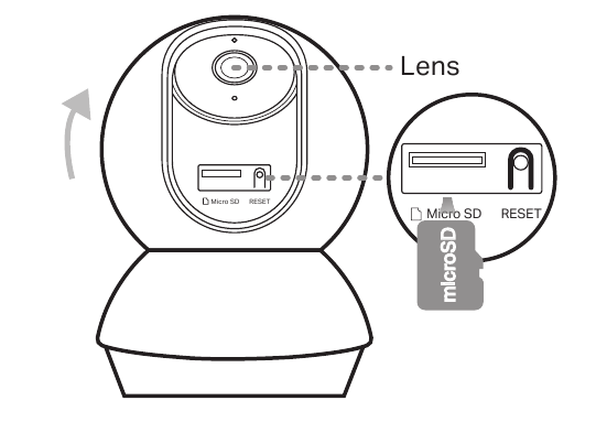 TP-Link - Tapo C210 - microSD-kortplads microSD-kortplads