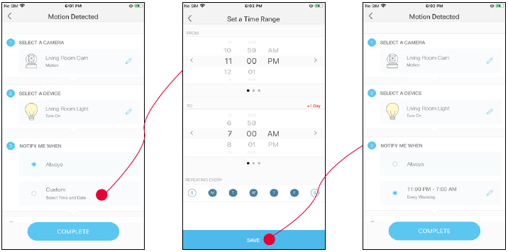 TP-Link - KC410S - Configuring the Motion Sensing - Step 2 Configuring the Motion Sensing - Step 2