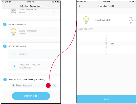 TP-Link - KC410S - Configuring the Motion Sensing - Step 3 Configuring the Motion Sensing - Step 3