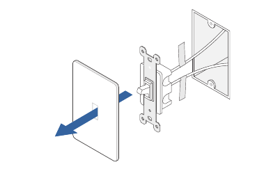 TP-Link - Tapo S505 - Sluk for strømmen, og fjern vægpladen Sluk for strømmen, og fjern vægpladen