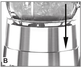 Ensemble du bol du blender sur la base