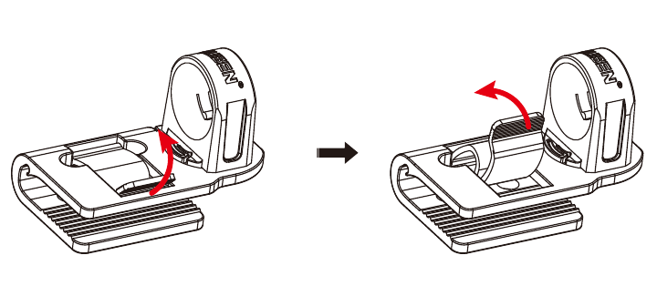 WUBEN - H5 - Installation - Étape 3 - Faites glisser l'interrupteur et ouvrez le clip Installation - Étape 3 - Faites glisser l'interrupteur et ouvrez le clip