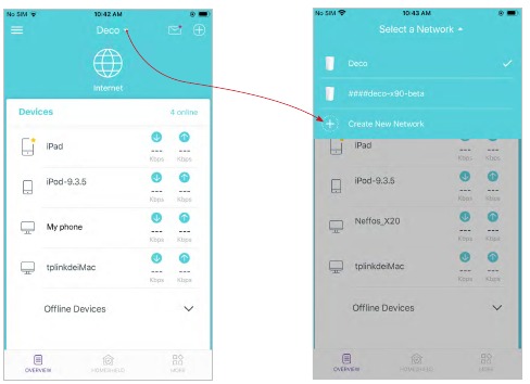 TP-Link - Deco X95 - Crearea de rețele noi - Metoda 1 Crearea de rețele noi - Metoda 1