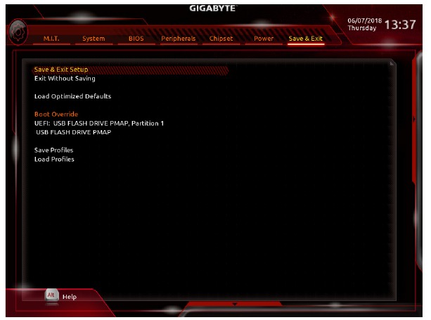 Gigabyte - B450M DS3H - Salvar & Sair Salvar & Sair