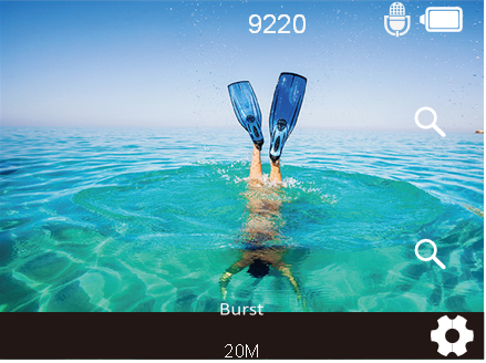 AKASO - V50 X - Modo de Fotografia em Burst Modo de Fotografia em Burst