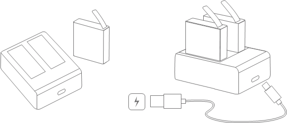 AKASO - V50 X - Charging and Installing Battery - Charging Carregar e instalar a bateria - Carregamento