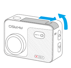 AKASO - V50 X - Charging and Installing Battery - Installation - Step 1 Carregar e instalar a bateria - Instalação - Passo 1