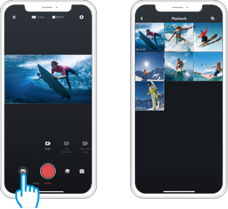 AKASO - V50 X - Transferir o seu conteúdo para o smartphone - Passo 2 A transferir o seu conteúdo para o smartphone - Passo 2