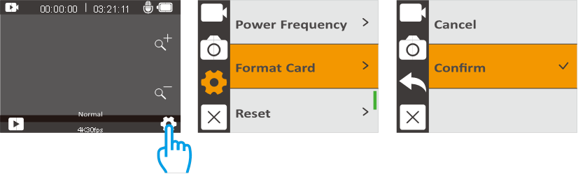AKASO - V50 X - Format Formatar