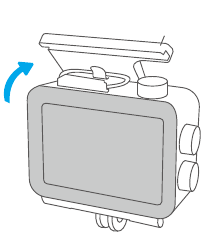 AKASO - V50 X - How to install the camera to the waterproof case - Step 2 Como instalar a câmara na caixa à prova de água - Passo 2