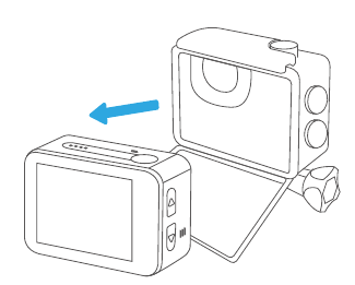 AKASO - V50 X - How to remove the camera from the waterproof case - Step 3 Como remover a câmara da caixa à prova de água - Passo 3