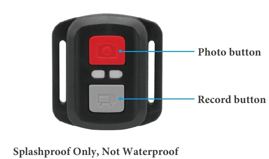 AKASO - V50 X - Visão geral do controlo remoto Visão geral do controlo remoto