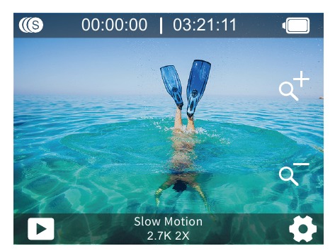 AKASO - V50 X - Modo de Câmara Lenta Modo de Câmara Lenta